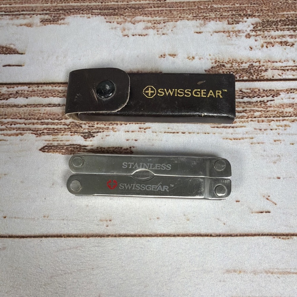 Swiss Gear Multi-Tool Stainless Steel Straight Edge Knife Silver USA